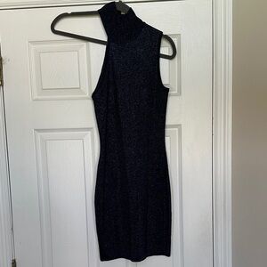 Superdown Navy Shimmer Cocktail Dress